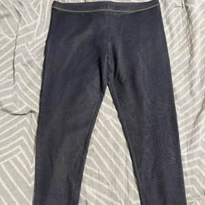 Cotton denim capri leggings
